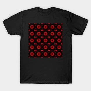 Ominous Red Kaleidoscope pattern (Seamless) 25 T-Shirt